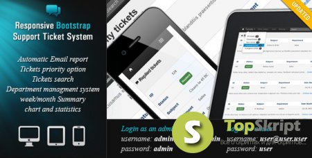 Responsive Bootstrap Support Ticket System v1.4